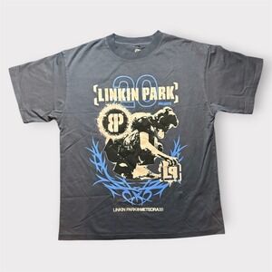 Linkin Park Meteora 20 Projects Graphic T-Shirt Mens Large Charcoal Grey Cotton